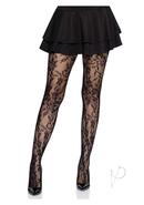 Leg Avenue Seamless Chantilly Floral Lace Tights - O/s -...